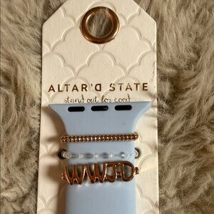 Altar'd State Light Blue Watch Band with Gold Details